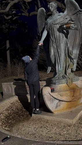 Layne Holding Black Angles Hand